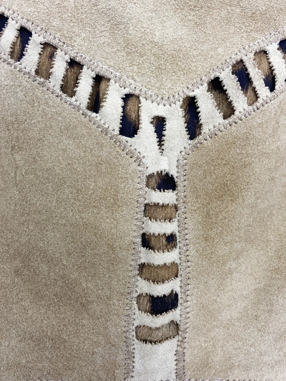 Roberto Cavalli suede cutout ruffle skirt — JAMES VELORIA
